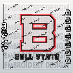 North Ball State Cardinals Embroidery File, 3 Sizes, 6 Formats, NCAA Machine Embroidery Design, NCAA Ball State.