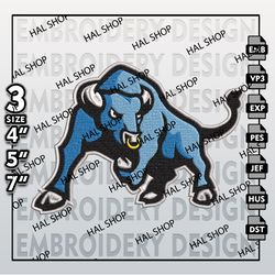 NCAA Buffalo Bulls Embroidery File, 3 Sizes, 6 Formats, NCAA Machine Embroidery Design, NCAA Logo, NCAA Teams.