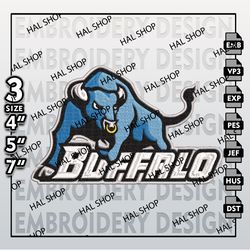 NCAA Buffalo Bulls Embroidery File, 3 Sizes, 6 Formats, NCAA Machine Embroidery Design, NCAA Logo Buffalo Bulls