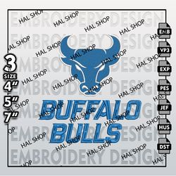 NCAA Buffalo Bulls Embroidery File, 3 Sizes, 6 Formats, NCAA Machine Embroidery Design, NCAA Logo Buffalo Bulls.