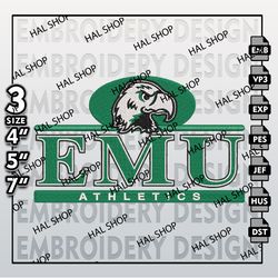NCAA Eastern Michigan Eagles Logo Embroidery Design, Machine Embroidery Files in 3 Sizes for Sport Lovers, NCAA Eastern
