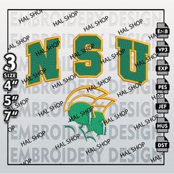 NCAA Norfolk State Spartans Logo Embroidery Design, Machine Embroidery Files in 3 Sizes for Sport Lovers, NCAA Norfolk