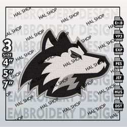 NCAA Northern Illinois Huskie Logo Embroidery Design, Machine Embroidery Files in 3 Sizes for Sport Lovers