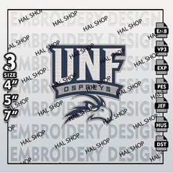 NCAA North Florida Ospreys Embroidery File, NCAA North Florida Teams, 3 Sizes, 6 Formats, NCAA Machine Embroidery Design