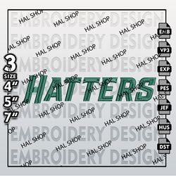 NCAA Stetson Hatters Embroidery File, NCAA Stetson Hatters Logo, 3 Sizes 6 Formats, NCAA Machine Embroidery Design