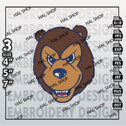 NCAA Belmont Bruins Embroidery File, NCAA Belmont Bruins Logo, 3 Sizes 6 Formats, NCAA Machine Embroidery Design.