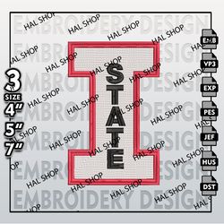 NCAA Illinois State Redbirds Embroidery File, 3 Sizes, 6 Formats, NCAA Machine Embroidery Design, NCAA Logo, NCAA Teams