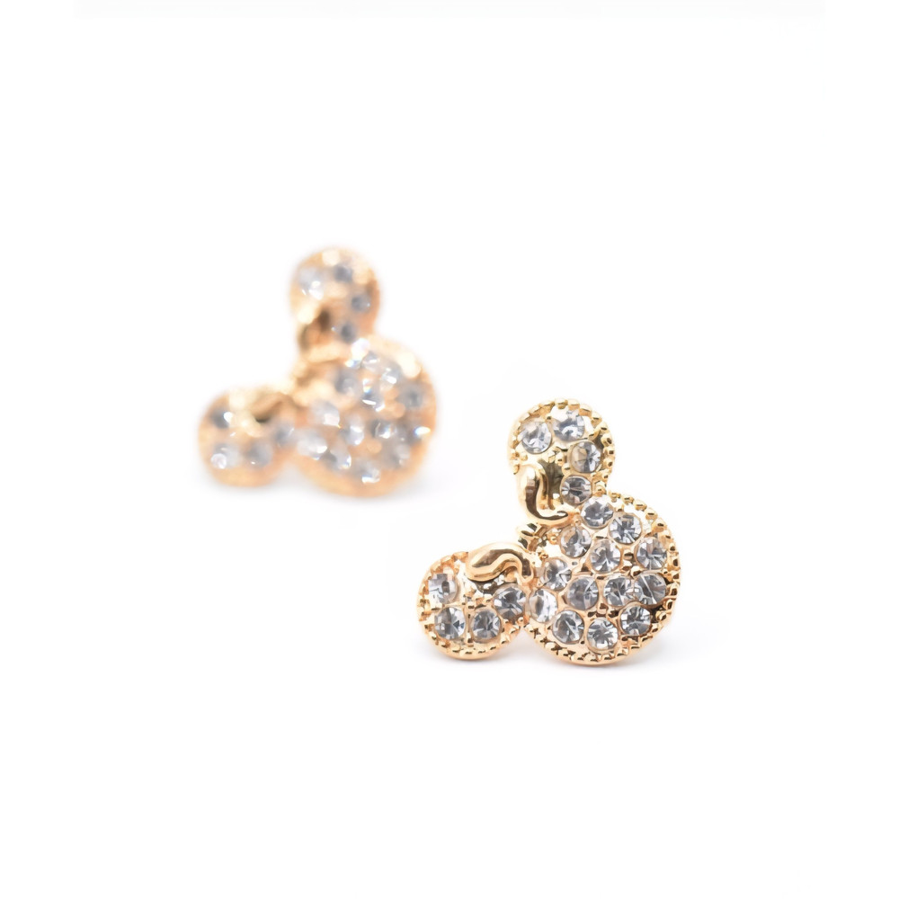 Very Beautiful Gold Tone Crystal Earrings New Stud Earings 0
