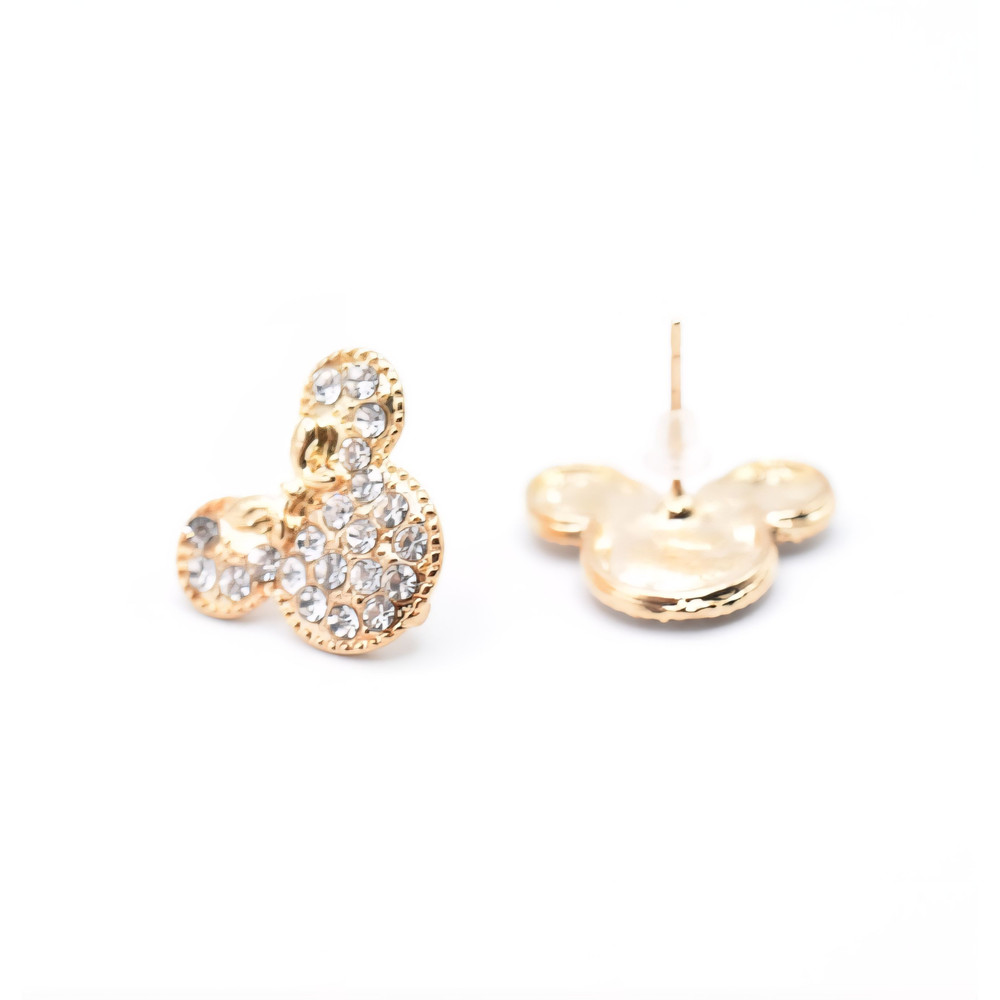 Very Beautiful Gold Tone Crystal Earrings New Stud Earings 1