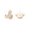 Very Beautiful Gold Tone Crystal Earrings New Stud Earings 1