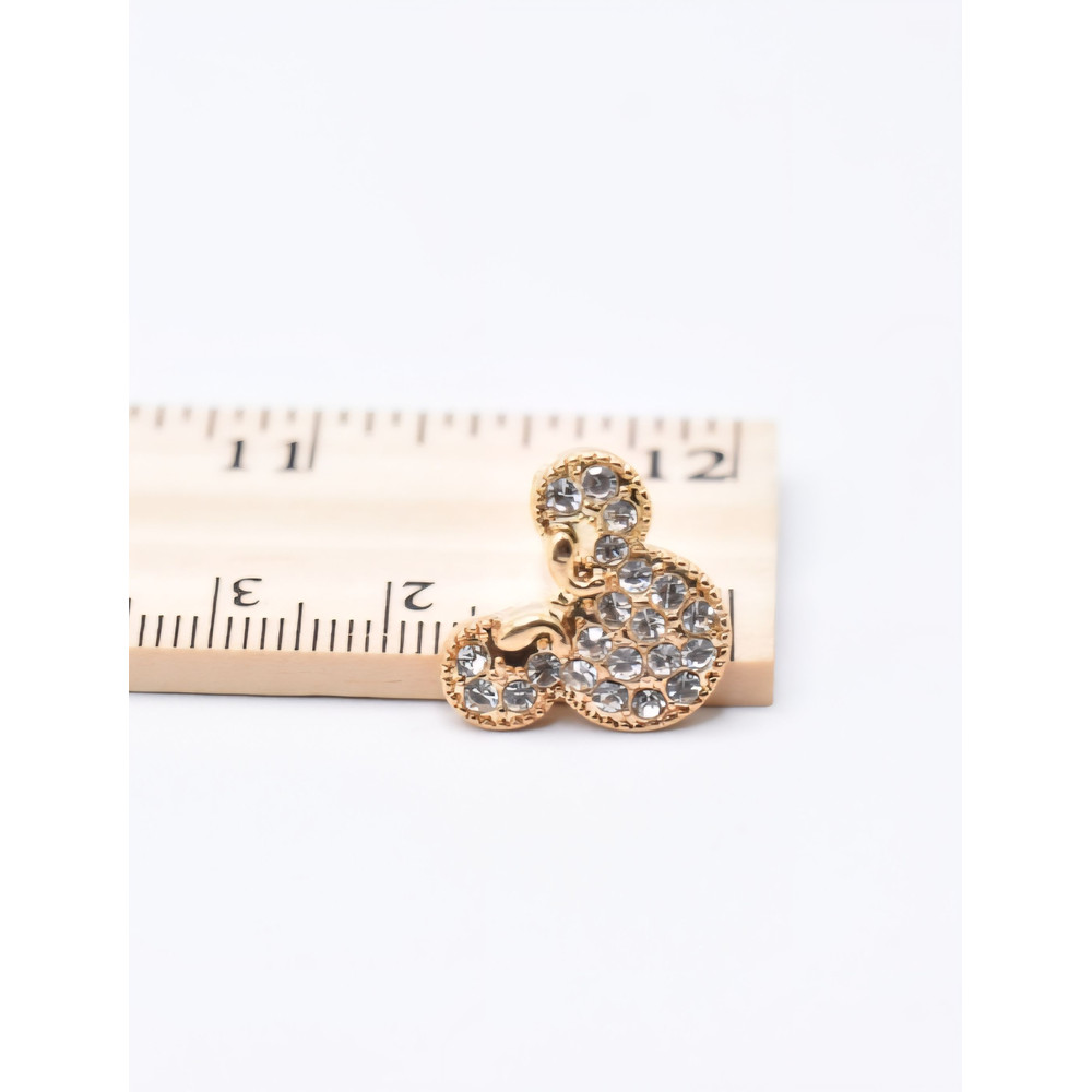 Very Beautiful Gold Tone Crystal Earrings New Stud Earings 2