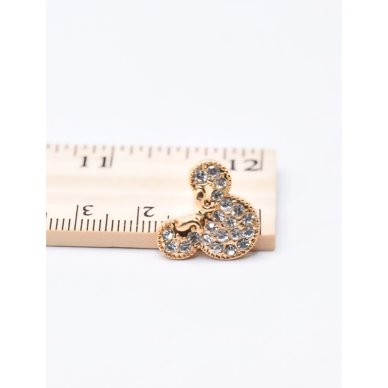 Very Beautiful Gold Tone Crystal Earrings New Stud Earings 2