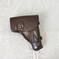 military soviet 9x18 makarov pistol holster brown leather army trophy officer ussr