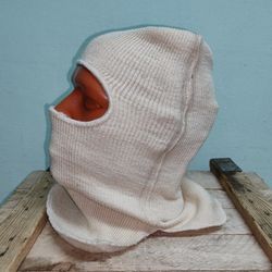 russian army warm winter balaclava camel wool cap afghan war 1984 ussr original
