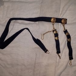 vintage soviet navy officer uniform carrying equipment belt hanger suspensions, made in ussr 1950