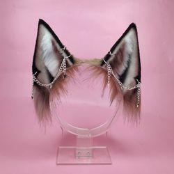 Beige Star Fox Ears Headband