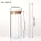 Drinking Glasses with Bamboo Lids and Straws, Borosilicate Glass Tumbler Cups, Tall Clear Iced Coffee Cups