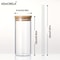 Drinking Glasses with Bamboo Lids and Straws, Borosilicate Glass Tumbler Cups, Tall Clear Iced Coffee Cups