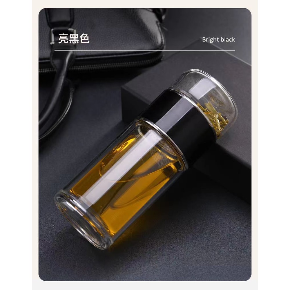 High Borosilicate Glass Tea Water Bottle Double Layer Infuser Tumbler Drinkware With Tea Filter 7