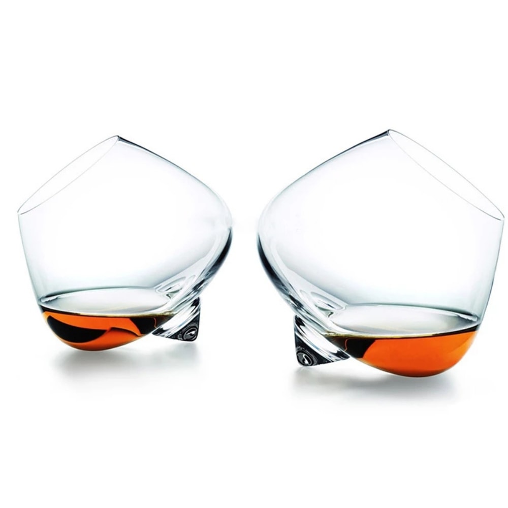 Rotating Whiskey Glass High Belly Cigar Cocktail Wine Tumbler Glass For Bar And Party 3