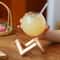 Round Ball Cocktail Mug With Wood Stand Fruit Moon Juice Tumbler 3