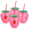 Cold Drinking Tumbler Glassware Cups Strawberry Water Bottle Juice Glass Coffee Glass For Kids