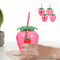 Cold Drinking Tumbler Glassware Cups Strawberry Water Bottle Juice Glass Coffee Glass For Kids