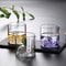 Heat-Resistant Borosilicate Whiskey Glass, Elegant Mountain View Tumbler for Scotch Wine Tea, Home Barware