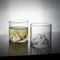 Heat-Resistant Borosilicate Whiskey Glass, Elegant Mountain View Tumbler for Scotch Wine Tea, Home Barware