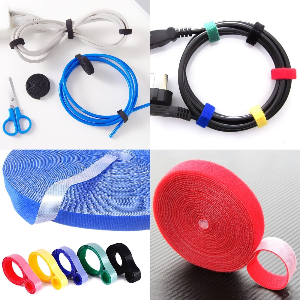 Cable Organizer Ties For USB Cables Mouse Wire Holder Earphone Cord Clips Free Cut Phone Hoop Tape 5