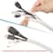 Braided Insulated White Self Closed Cable Sleeve Loom Split Wrap Wire Organizer 3