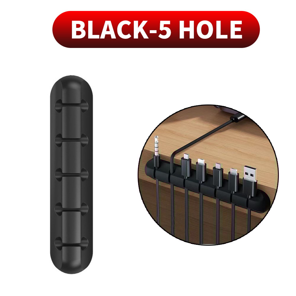 Cable Cord Organizer Silicone USB Cable Winder Management Clips Self Adhesive For Mouse Keyboard He 6