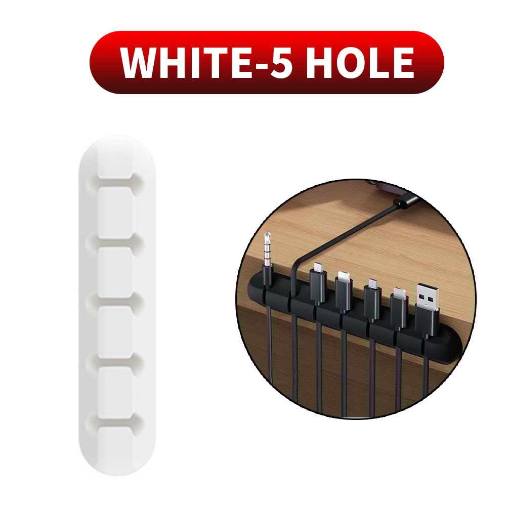 Cable Cord Organizer Silicone USB Cable Winder Management Clips Self Adhesive For Mouse Keyboard He 7