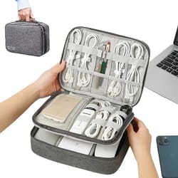 waterproof cable storage bag digital electronic organizer usb charger plug storage portable travel cable organizer