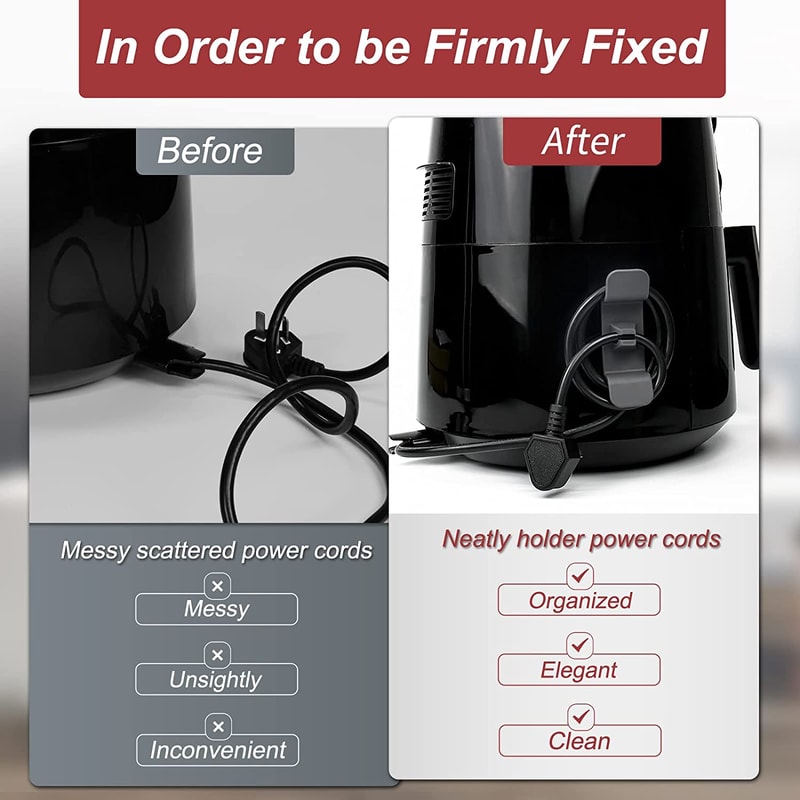 Cable Holder Clip Cord Organizer For Kitchen Appliances Mixer Blender Coffee Maker Air Fryer Storag 1