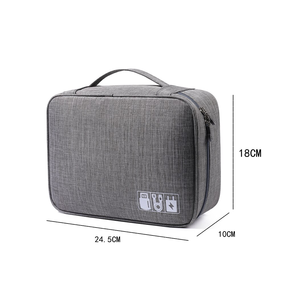 Portable Electronic Organizer USB Charger Storage Bag Waterproof Cable Organizer Travel Suitcase Or 4