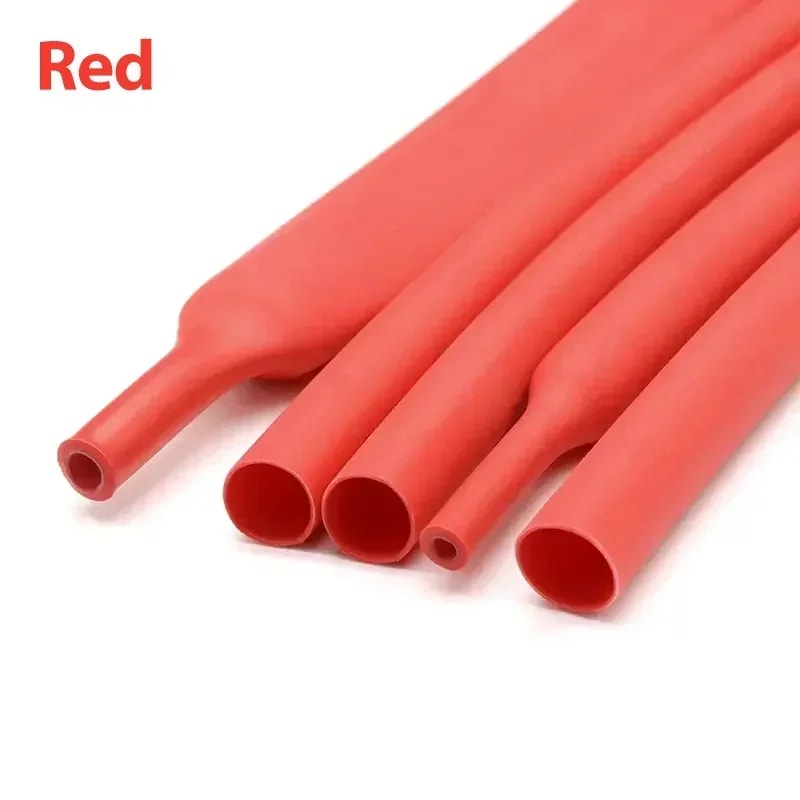 Black Heat Shrink Tube Polyolefin Thermal Insulated Cable Sleeve Red 7