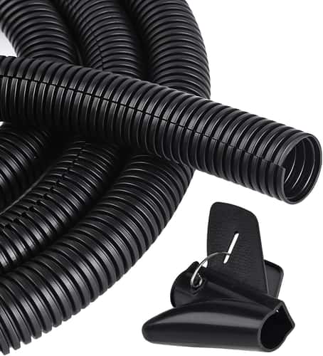 Flexible Wire Covers Flame Retardant Split Wire Loom Tubing with Installation Tool Cord Protectors