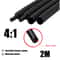 Dual Wall Insulated Heat Shrink Tubing Waterproof Adhesive Black Shrinkable Tube 0