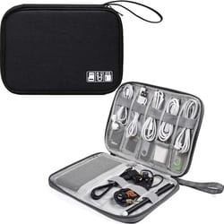 digital travel packing cube, space saving mobile hard drive bag, multifunctional data cable storage, small objects