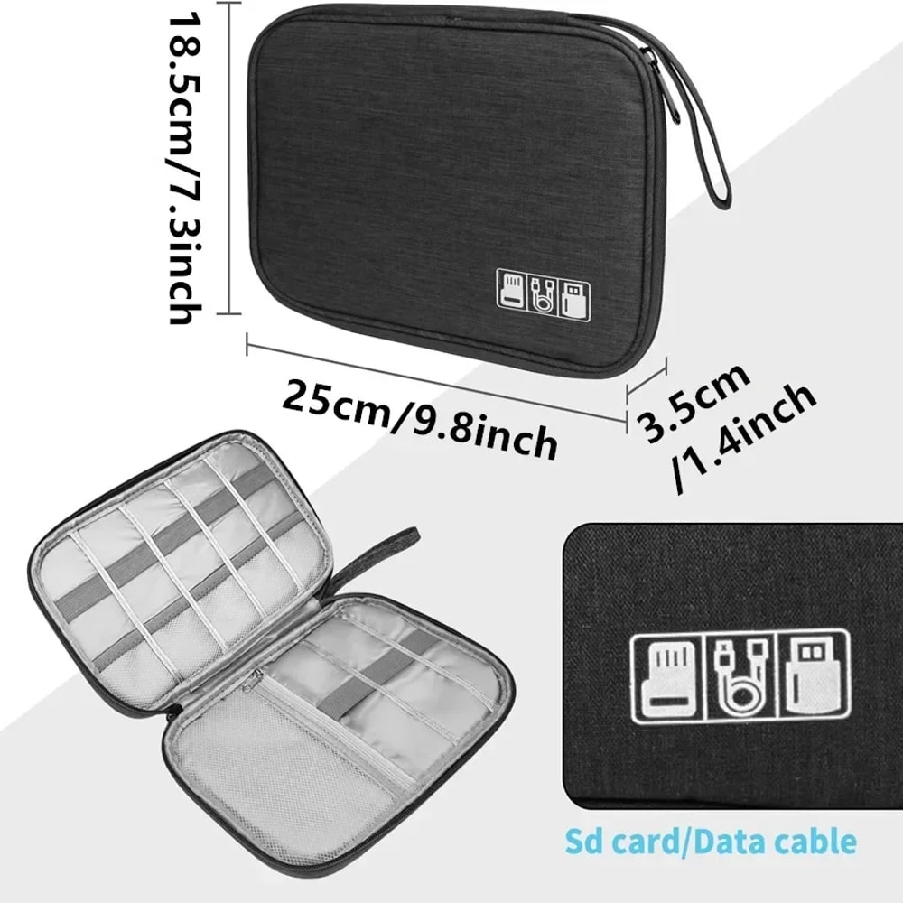 Digital Travel Packing Cube Space Saving Mobile Hard Drive Bag Multifunctional Data Cable Storage S 5