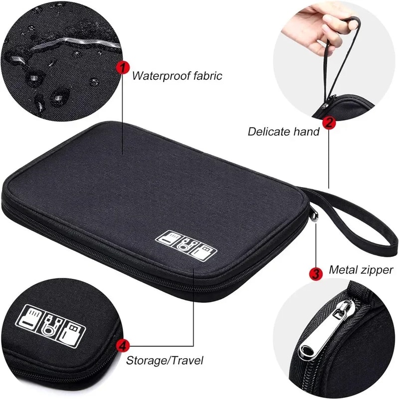 Digital Travel Packing Cube Space Saving Mobile Hard Drive Bag Multifunctional Data Cable Storage S 2