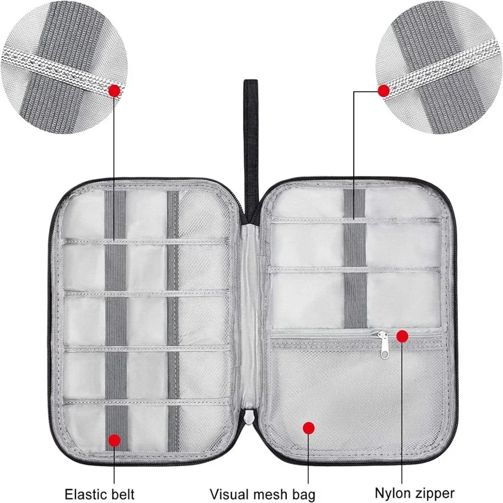 Digital Travel Packing Cube Space Saving Mobile Hard Drive Bag Multifunctional Data Cable Storage S 4