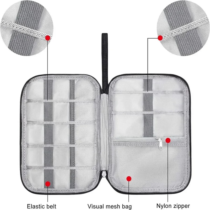 Digital Travel Packing Cube Space Saving Mobile Hard Drive Bag Multifunctional Data Cable Storage S 4