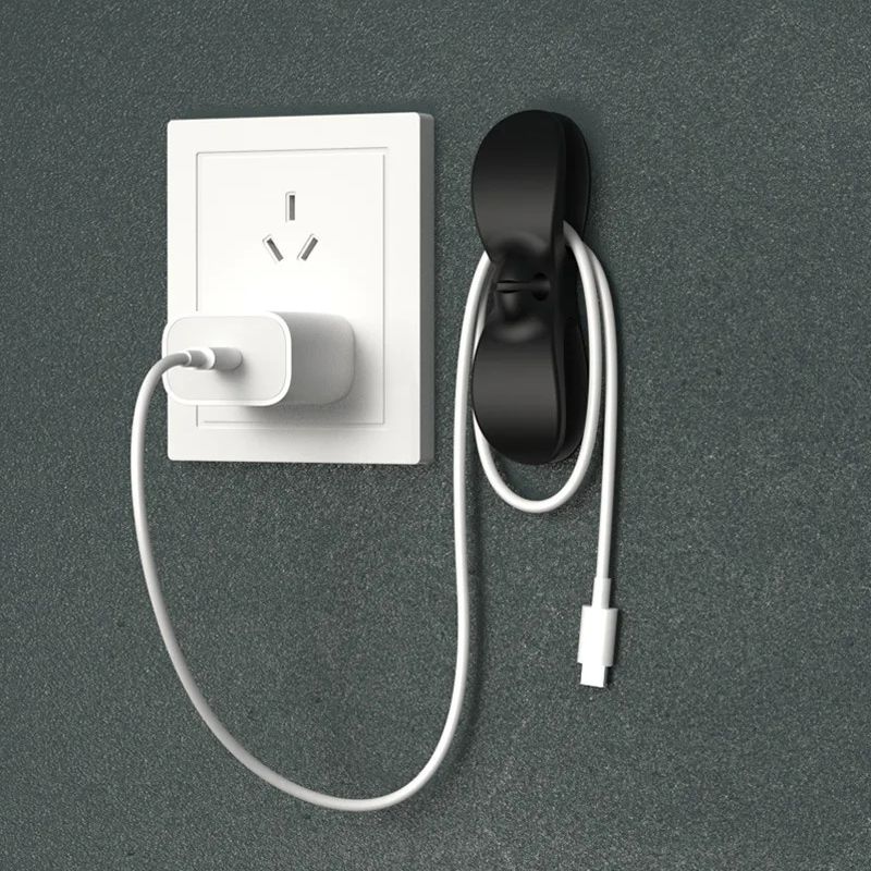 Cable Clip Power Cord Organizer Wall Sticker Home Storage Winding Holder 4