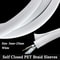 SelfClosed Cable Sleeve White Braid Insulated Power Cord Wrap Sheath Split Sleeving For High Protec 5