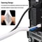 SelfClosed Cable Sleeve White Braid Insulated Power Cord Wrap Sheath Split Sleeving For High Protec 3