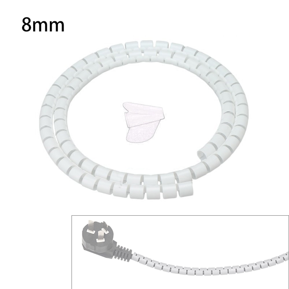 Spiral Winder Cable Cover Protector Wire Desk Organizer Computer Cord Bite Tube Clip Management Tools
