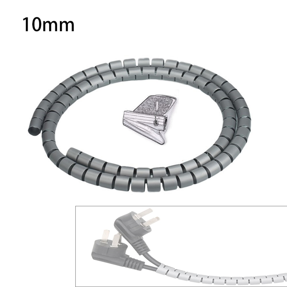 Spiral Winder Cable Cover Protector Wire Desk Organizer Computer Cord Bite Tube Clip Management Tools