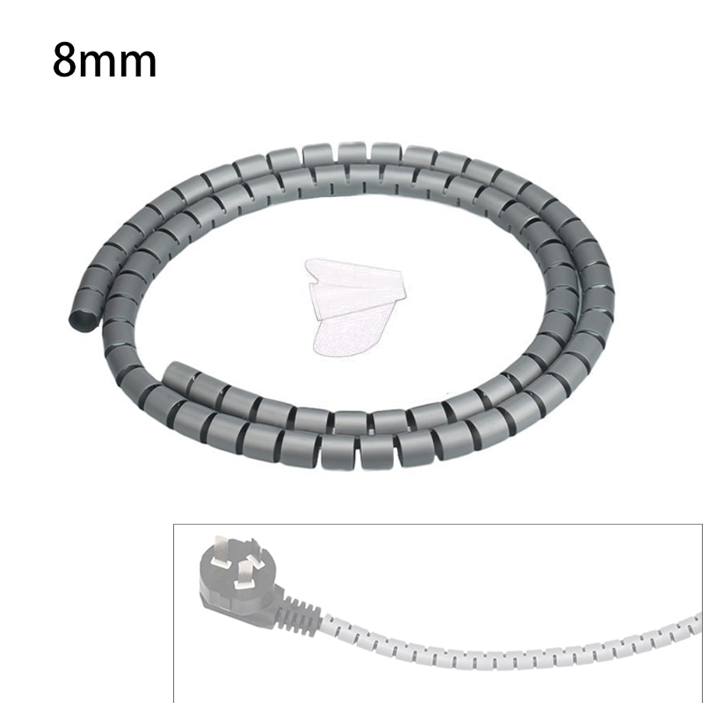 Spiral Winder Cable Cover Protector Wire Desk Organizer Computer Cord Bite Tube Clip Management Tools